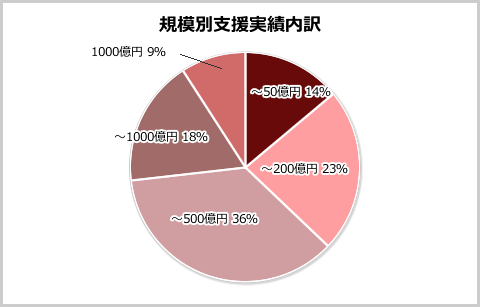 規模別支援実績内訳